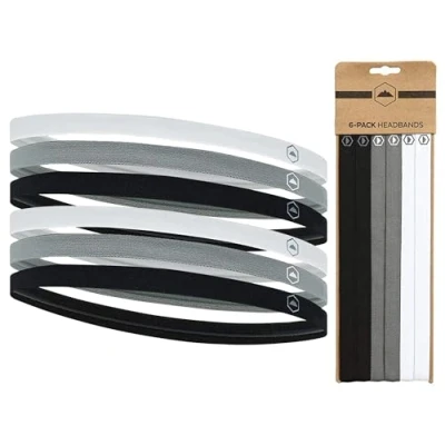 Image of Tough Headwear Thin Elastic Headbands for Women &amp; Men Running Sport Head Bands Football Sports Hairband Male Headband Gym Workout Mens Hair Band Hairbands Long Workouts