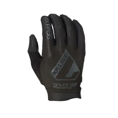 Image of Seven iDP 7iDP Youth Transition Full Finger MTB Cycling Gloves (Black/Grey, Medium)