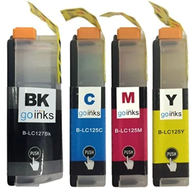 Image of Go Inks 1 Set of 4 Ink Cartridges to replace Brother LC127XL &amp; LC125XL Compatible/non OEM for DCP MFC Printers (4 Inks)