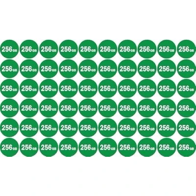 Image of 256GB Labels Pack of 60 28mm Self adhesive stickers on sheet (300mm x 200mm)