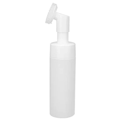 Image of Foaming Bottle with Brush, Prevent Leakage Facial Cleanser Spiral Mouth Silicone Brush Head Fastening Pump for Bottling(#1)
