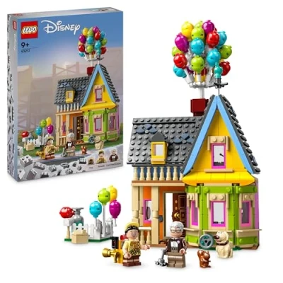 Image of LEGO Disney and Pixar ‘Up’ House Buildable Toy with Balloons, Carl, Russell Dug Figures, Collectible Model Set, Iconic Gift Idea for Kids, Girls &amp; Boys 43217