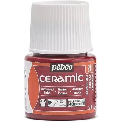 Image of PEBEO Ceramic Paint, Liquid, Garnet Red, 45 ml (Pack of 1)
