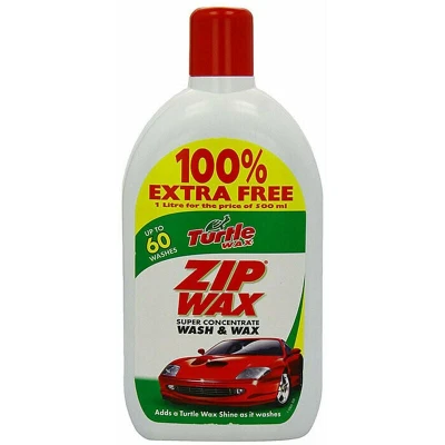 Image of Turtle Wax TUR T4202 Zipwax Wash and 500ml Plus 100 Percent Free