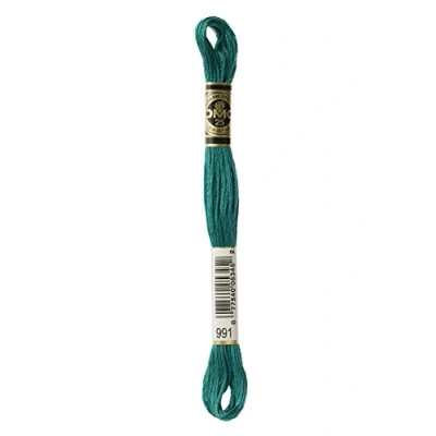Image of DMC 117 991 6 Strand Embroidery Cotton Floss, Dark Aquamarine, 8.7 Yard