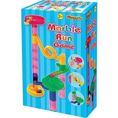 Image of Deluxe Marble Run Race Toy Game 29 Piece Set Includes 15 Marbles
