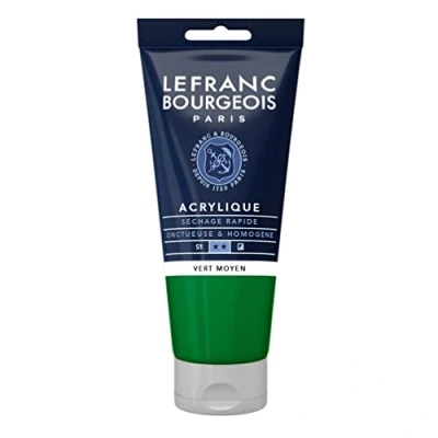 Image of Lefranc Bourgeois Artist Colour, Acrylic Paint, Green Medium, 80 ml (1er Pack)