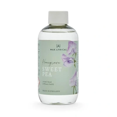 Image of Wax Lyrical Homegrown Collection Sweet Pea Scent Reed Diffuser Refill 200ml