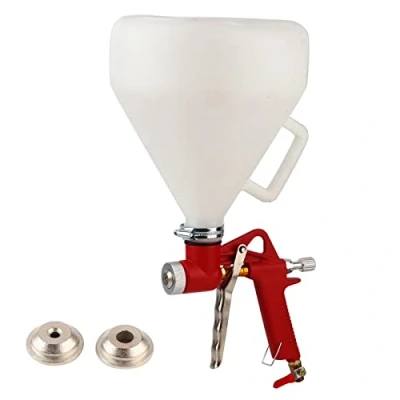 Image of Hopper Spray Gun, 6L Capacity 3 Nozzels 4mm 6mm 8mm Aluminum Alloy Texture Air Gun Feed Paint Spraye Sprayer for Walls and Ceilings