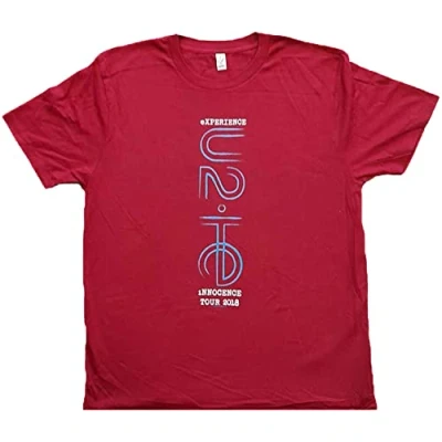 Image of U2 Men&#039;s I+e 2018 Tour Dates T Shirt Maroon Red, 2X