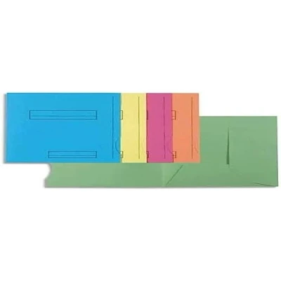 Image of Exacompta Ref 339000E Super 210 1 Flap Folders 240 x 320mm in Size, Suitable for Holding A4 Documents, 210gsm Card, Single Fold Over Assorted Colours (Pack of 50)