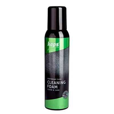 Image of Kaps Shoe Cleaning Foam, Shoes and Boots Cleaner Cleanser, Leather Suede Nubuck Fabric Canvas, All TEX, Foam (150 ml 5.07 fl. oz.)
