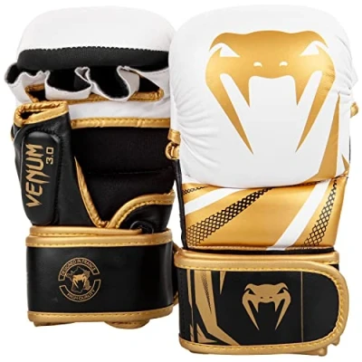 Image of Venum, Challenger 3.0 Sparring Gloves, Unisex Adult, S, White/Black/Gold