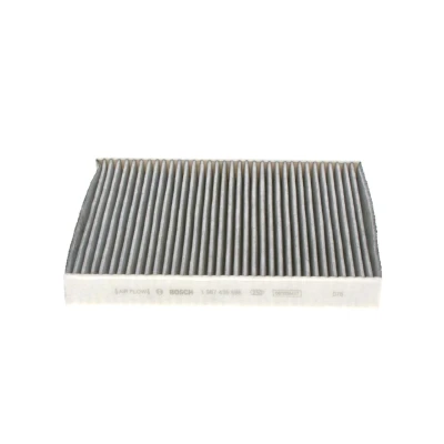 Image of 2Q0819653 Pollen Filter BOSCH 1 987 435 596 Activated Carbon 254mm 222mm 30,5mm VOLKSWAGEN: Polo VI, T Cross, SEAT: Arona, IBIZA 5