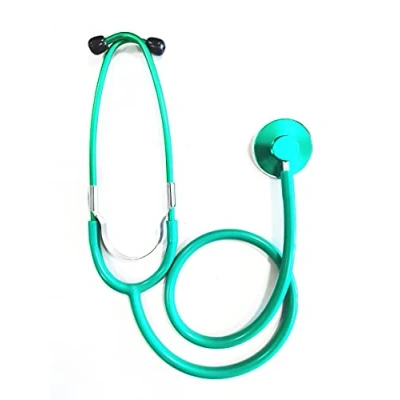 Image of Pro Single Head Stethoscope Ideal for EMT Doctor Nurse Vet Medical Student Health Blood (Green)