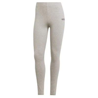 Image of adidas Women&#039;s ESSENTIALS LINEAR COTTON LEGGINGS, Medium Grey Heather/Black, XS