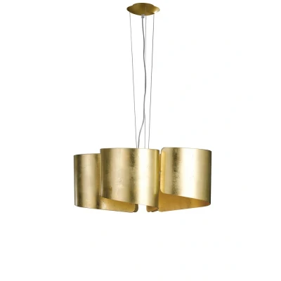 Image of Imagine Curved Glass Ceiling Pendant, Golden Leaf, E27