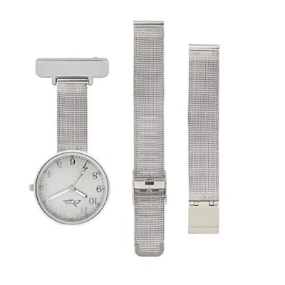 Image of Annie Apple Interchangeable Silver Mesh Nurses Nurse Fob Pocket Watch