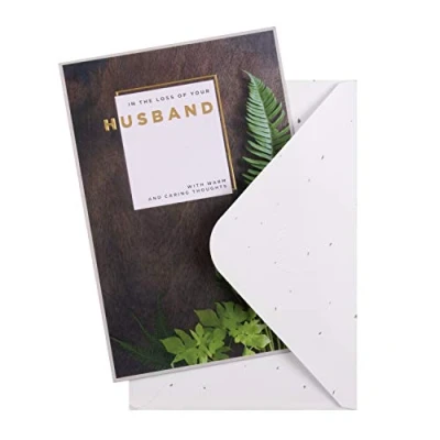 Image of Sympathy Card for Loss of Husband from Hallmark Embossed Photographic Design
