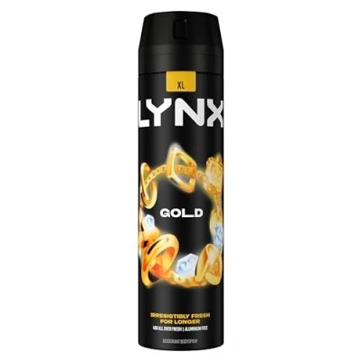 Image of Lynx Gold Bodyspray 48 hours of odour busting zinc tech deodorant to finish your style 6x 200 ml