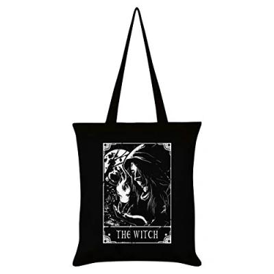 Image of Deadly Tarot The Witch Tote Bag Black 38x42cm