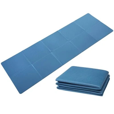 Image of Good Nite Foldable Yoga Mat Non Slip Portable Fitness Light Gym Pilates Sport Travel Exercise for Women Men 183 x 61 0.6 cm (Navy)