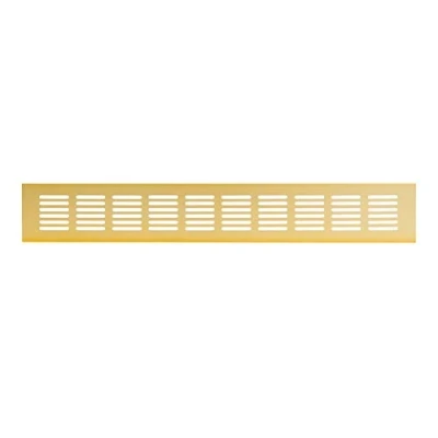 Image of 20x2 inch / 500x60mm Gold Color Kitchen Worktop/Plinth Heat Vent Grill