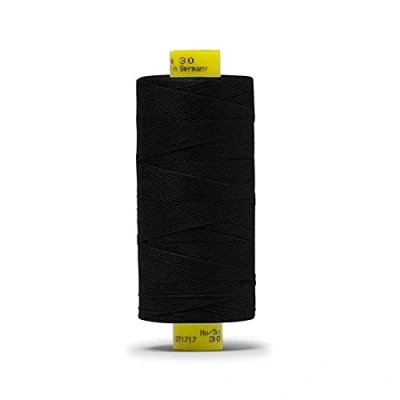 Image of Gutermann Mara 30 Thick Polyester Sewing Thread 3 X 300 Metre Black