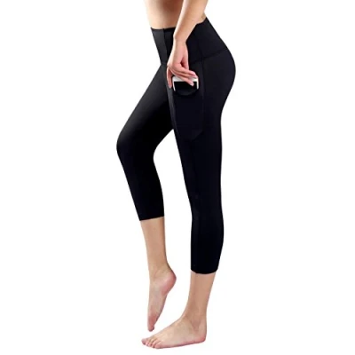 Image of Sugar Pocket Womens Outdoor Capris Fitness Tights Leggings Walking Running Yoga Pants M