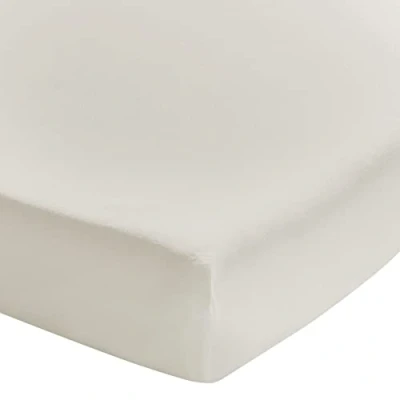 Image of Essix Plain Washed Cotton Fitted Sheet 90 x 190 cm Made in France