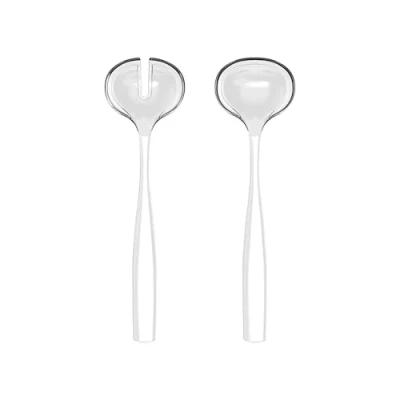 Image of Guzzini Salad Cutlery in Bio based Plastic, White, Turtleneck