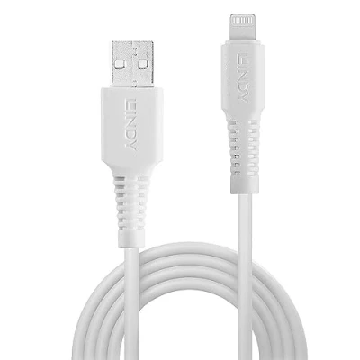Image of Lindy 1m USB to Lightning Cable, White