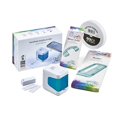 Image of Colop e Mark GO Set Consisting of Mobile Printer, Ruler, Guide Rail for Tape Printing, 15 mm, PVC Signs Sign Printing and Brochure White