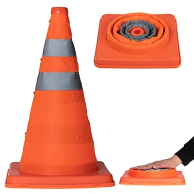 Image of Pop Up Collapsible Emergency Breakdown Warning Traffic Safety Cone 400mm H550250