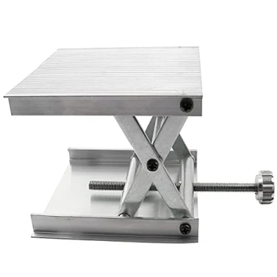 Image of LQ Industrial Lab Lifting Platform 90mm Adjustable Aluminum Alloy Rack Scissor Lifter Jack Lift Stand Support Laser Level Holder