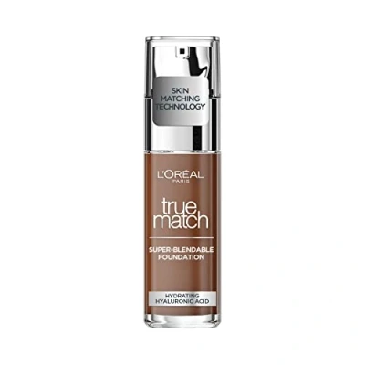 Image of L&#039;Oreal Paris True Match Liquid Foundation, Skincare Infused with Hyaluronic Acid, SPF 17, Available in 40 Shades, 9C Deep Cool, 30 ml