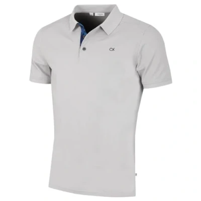 Image of Calvin Klein Mens Campus Camo Golf Polo Shirt Silver L