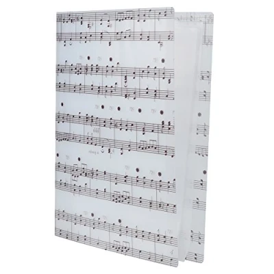 Image of A4 Size Music Sheet File Folder Documents Holder Storage 40 Pockets (Music White)