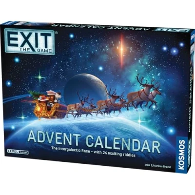 Image of Thames &amp; Kosmos EXIT: Advent Calendar the Intergalactic Race, New For 2025, Escape Room Calendar, Great Whole Family, Fun and Exciting Christmas Games, 1+ Players, Ages 10+