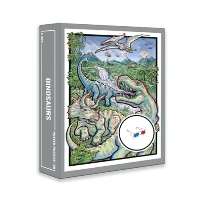 Image of Cloudberries Dinosaurs Puzzle, 3D Jigsaw Puzzle for Adults with Fun, Retro Dinosaur Theme, 500 Piece Puzzles, Glasses