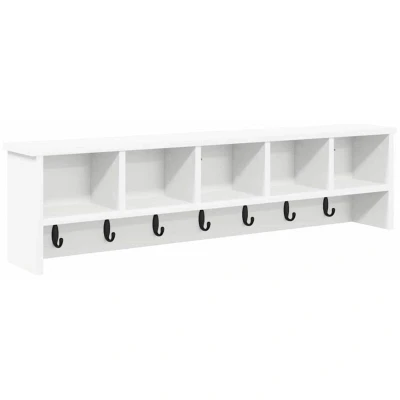Image of Wall Mounted Coat Rack White 100 x 16 26 cm Engineered wood Vidaxl