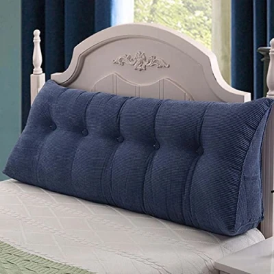 Image of Yanman Large Wedge Pillow, Bed Headboard Sofa Triangular Positioning Support Backrest Cushion with Removable Washable Cover, Day Lumbar Reading Pillow