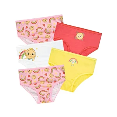 Image of CoComelon Girls Knickers Pack of 5 JJ Multicoloured 2 3 Years