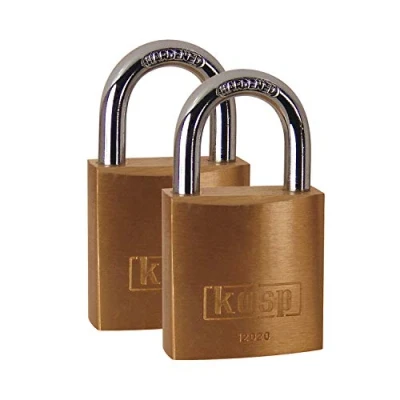 Image of Kasp Brass Padlock 20mm Twin Pack