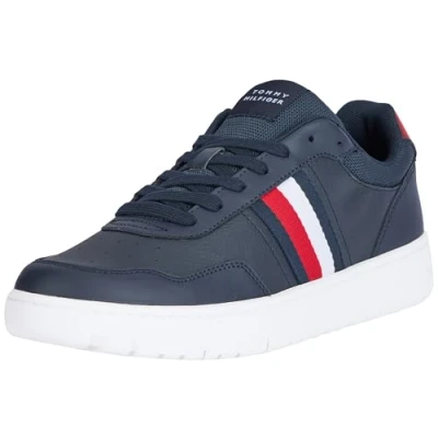 Image of Tommy Hilfiger Basket CORE LITE Trainers, Men&#039;s, Size: 6.5, Desert sky Leather and textile
