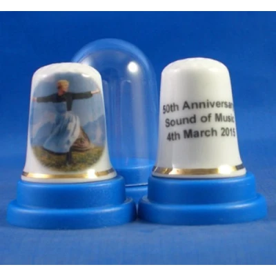 Image of Porcelain China Collectable Thimble Sound of Music 50th Anniversary