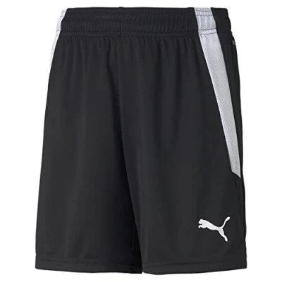 Image of puma Unisex Kids teamLIGA Shorts Jr, Black White, 7/8 Y