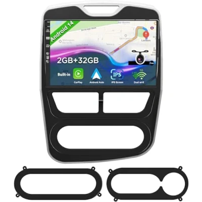 Image of JOYX Android 12 IPS Car Stereo Fit Renault CLIO (2013 2016) Wireless Carplay + Auto [2G+32G] Rear Camera FREE 10.1 Inch 2 Din Steering Wheel Control WiFi 4G DAB Fast boot Bluetooth