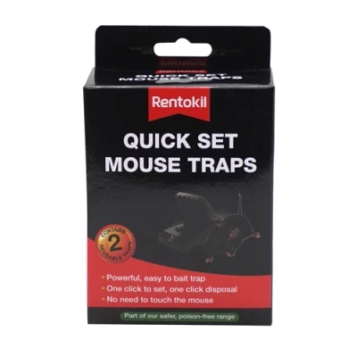 Image of Rentokil Quick Set Mouse Traps Twin Pack