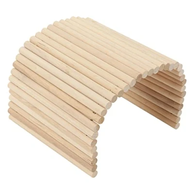Image of Wooden Hamster Bridge, Teeth Gnashing, Flexible Playground, Bit Proof, Bridge With Ladder For Guinea Pigs 20 * 40CM
